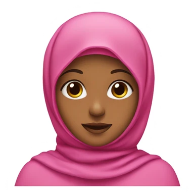 A girl with a pink hijab sticker