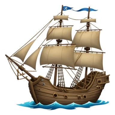 The Flying Dutchman with dilapidated saild sticker