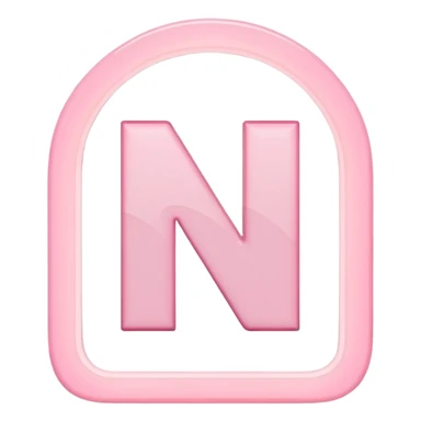 Netflix aesthetic "N" logo in pastel pink with white glowing outline around "N" sticker