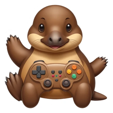 platypus with gamepad sticker