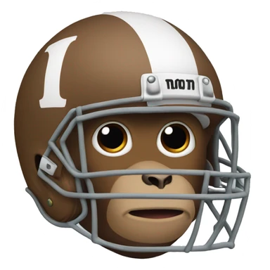 Monkey wearing a football helmet  sticker