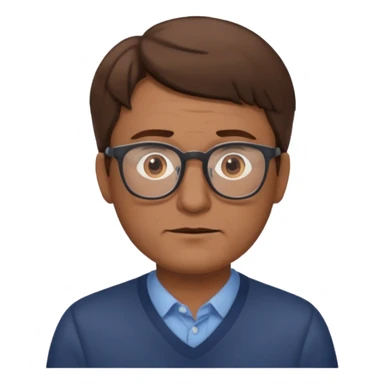 Un locutor de radio, pelo moreno, con gafas, entrado en años sticker