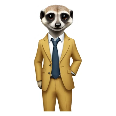 Meerkat in a suit sticker