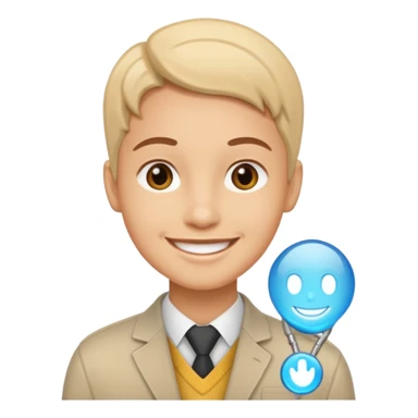 hazme un emoji de ayudando a una empresa a dejar de perder el tiempo atravez de la ia sticker