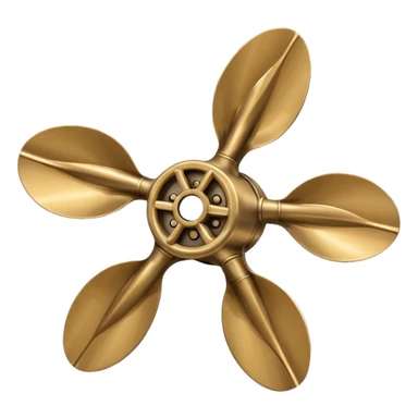 4 blade B-series  marine propeller, make it rounder and the bone is not visible sticker