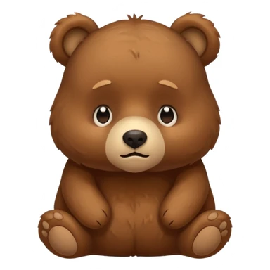 Tiny little bear confused  sticker