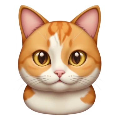 calico cat with cute slim face, small head, hazel eyes, and short but chubby body sticker