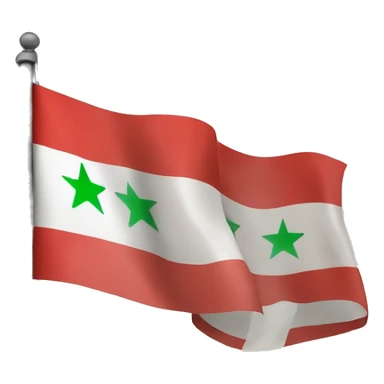 Flag of the Syrian revolution withthree stars sticker