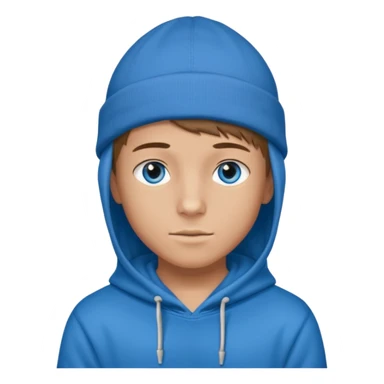 handsome and young teen pinterest boy good at fashion. popular among 'that brat girl', wearing hoodieand beanie with blue eye   sticker