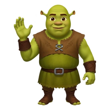 Shrek with big feet sticker