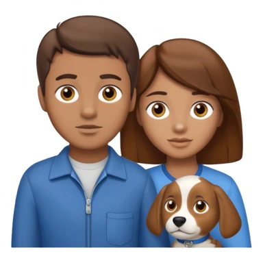 bluey bingo and a girl with brown hair brown eyes and tan sticker