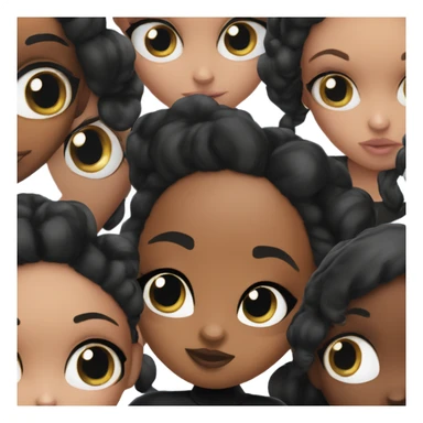 powerpuff girl bubbles as a black girl sticker