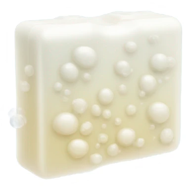  white bar of soap with bubbles sticker