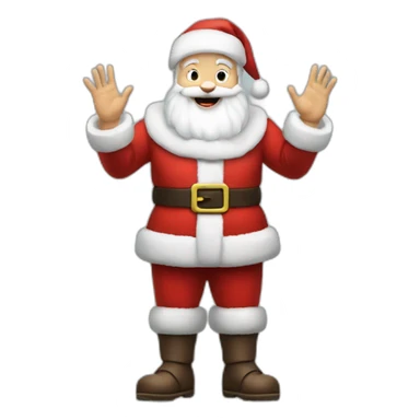 Full height Actively gesturing with hands pale skin Santa Claus sticker