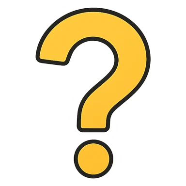 question mark icon, geometric shapes, contemporary, professional sticker