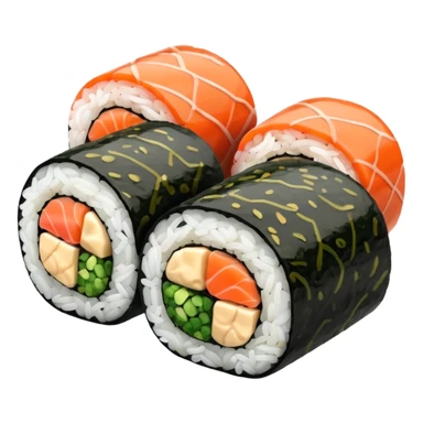 Sushi rolls rice outside restaurant style  sticker