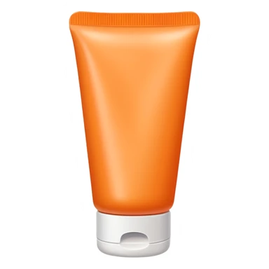Orange-colored tube type lotion sticker