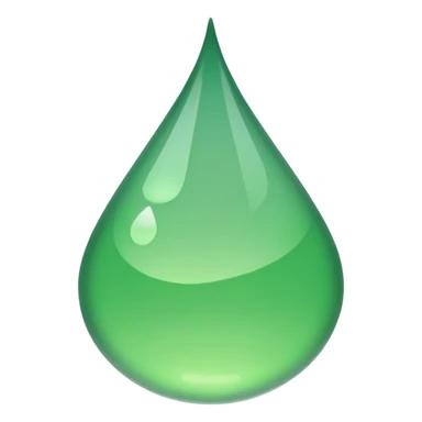 Gota de agua de color verde sticker