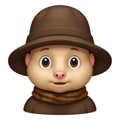 mole wearing a hat sticker