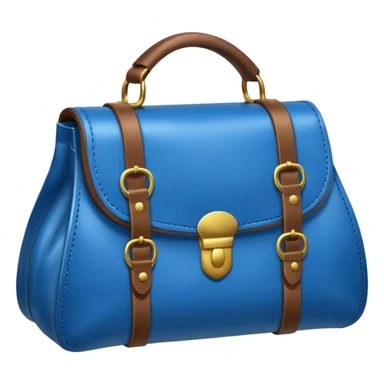blue coins inside a leather bag  sticker