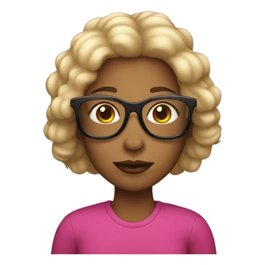 Mujer pelo negro con gafas sticker