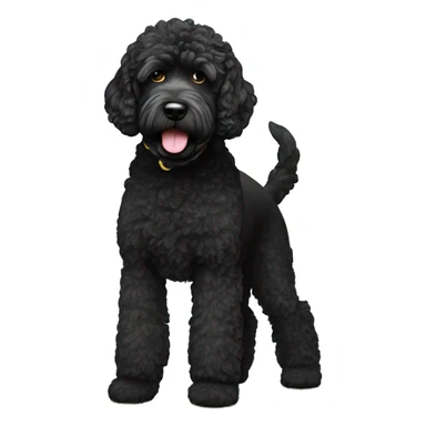 Millie Black Portuguese Water Dog sticker