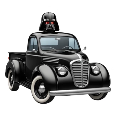 Darth Vader 1951 Jowett Bradford pickup hot rod concept  sticker