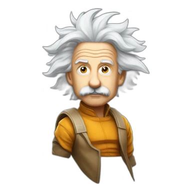Einstein like A supersaiyan sticker