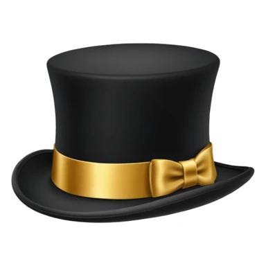 top hat with "$" print sticker