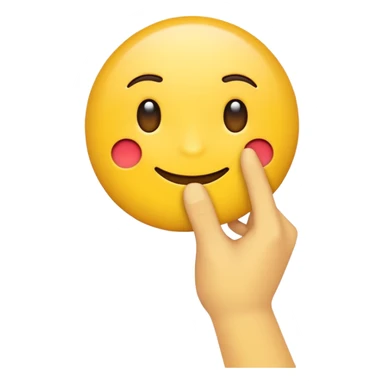 A emoji turning away from the hand sticker