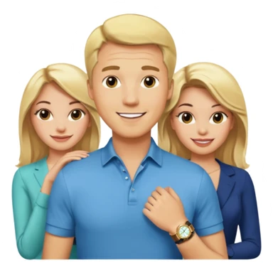 Rapper Blonde man with so much beatiful girls and he have a rolex sticker