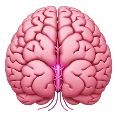 A ** pink human brain** with a energy net energy beam of thoughts... radiating loving thoughts while it rewires itself hearts  sticker