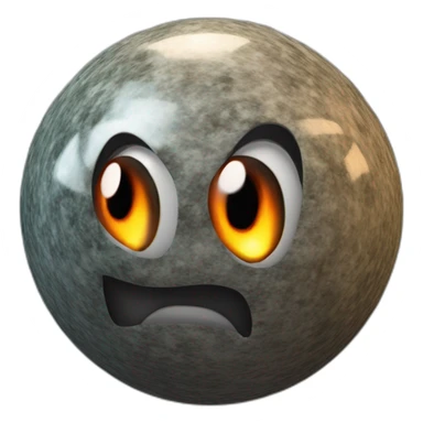 3d sphere with a cartoon wild diorite Blaze skin texture with good eyes sticker