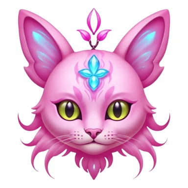 Pink Bioluminescent Stupid Faerie-feline-god sticker