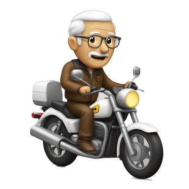 Grandpa on a motorbike sticker