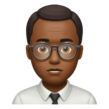 diddy with glasses but white sticker