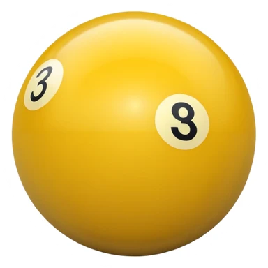 3 numbered billiard ball  sticker