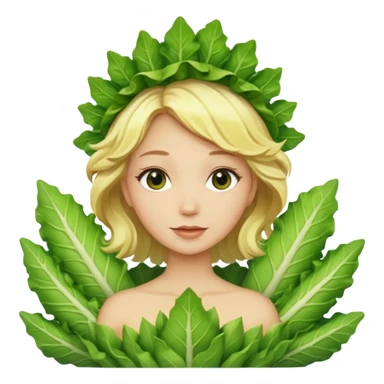 Femme blonde 👩🏼 déguisée en endive sticker