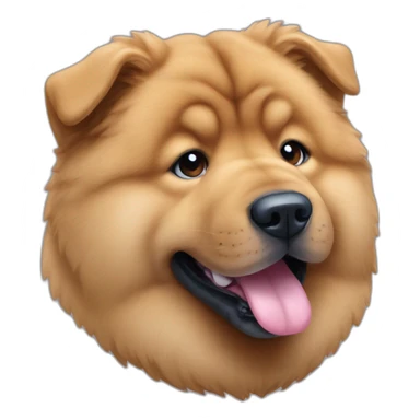 Dog chow chow tongue blue sticker