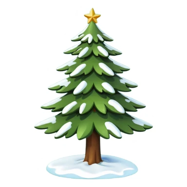 Sapin de Noël avec de la neige  sur les branches  sticker