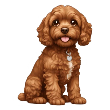 All brown cavapoo sticker