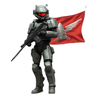 Starship troopers mobile infantry flag￼ sticker