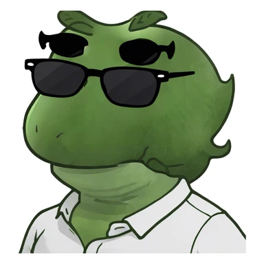 Curly Guy with a White shirt sticker