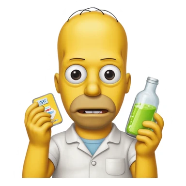 Acid tab Homer Simpson  sticker