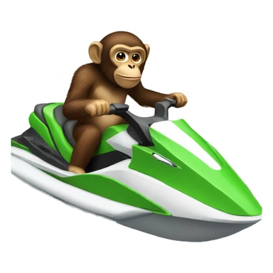 Monkey riding a jetski sticker
