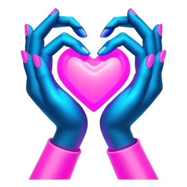 Neon cyberpunk style 

heart made of female neon hands sticker