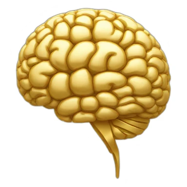 golden brain sticker