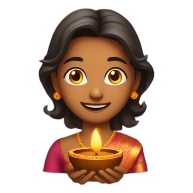 enjoying diwali sticker