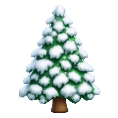 a Christmas tree covered with snow  sticker