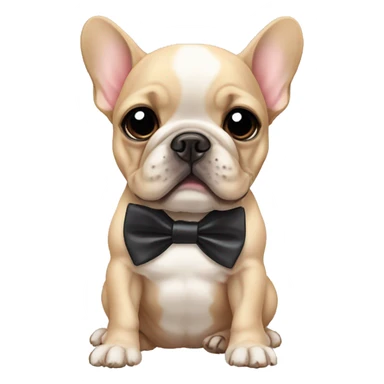 French bulldog puppy wearing a bow tie  sticker